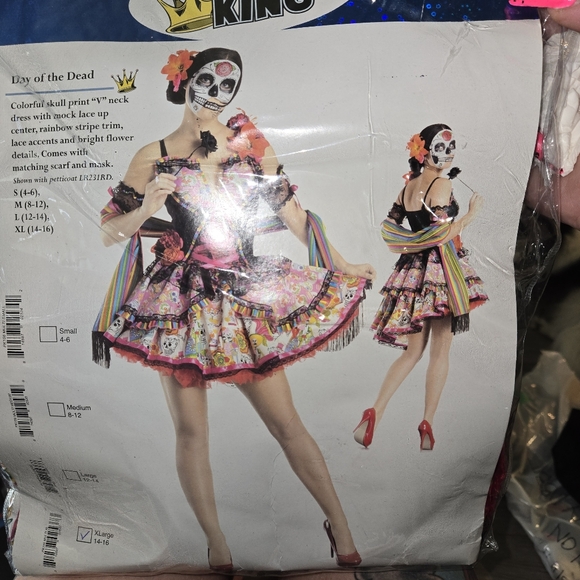 Hallowen costume Day of the dead size 14/16 - Picture 1 of 3